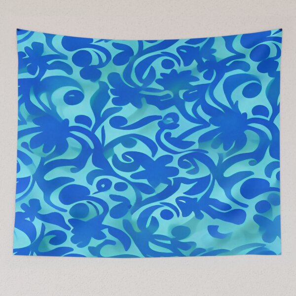 Item preview, Blended Twirls and Swirls Victoria in Nature with a Sky Blue Backdrop        ra designed and sold by deniselynnimage.