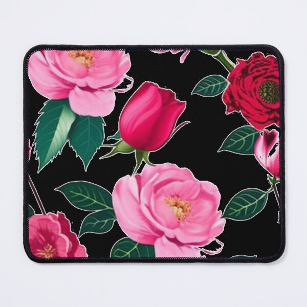 Item preview, Pink roses and Peonies floral pattern vintage illustration designed and sold by Kashear.