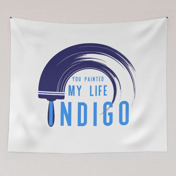 Item preview, YOU PAINTED MY LIFE INDIGO designed and sold by baldbird.