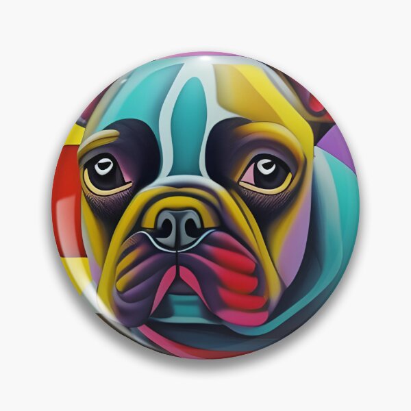 Item preview, Colourful Pug Art. Abstract Pug Art. Colourful Pug. Rainbow Pug Art. designed and sold by Doggymadness.