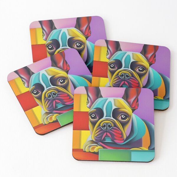 Item preview, Colourful Pug Art. Abstract Pug Art. Colourful Pug. Rainbow Pug Art. designed and sold by Doggymadness.