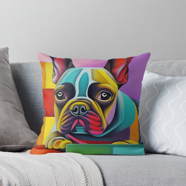 Item preview, Colourful Pug Art. Abstract Pug Art. Colourful Pug. Rainbow Pug Art. designed and sold by Doggymadness.