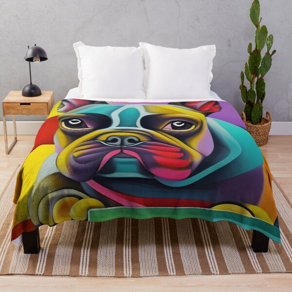 Item preview, Colourful Pug Art. Abstract Pug Art. Colourful Pug. Rainbow Pug Art. designed and sold by Doggymadness.