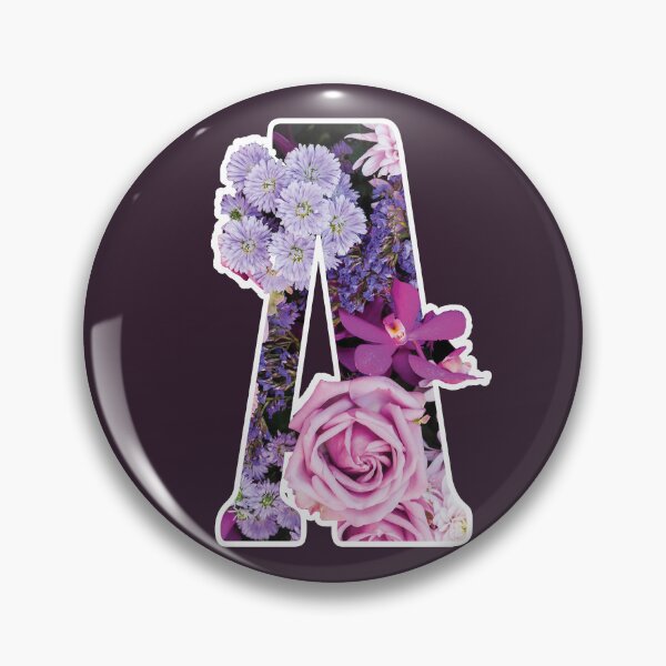 Item preview, A Botanical Monogram. Detailed Purple Flowers Drawing Sticker designed and sold by Cici-Chan.