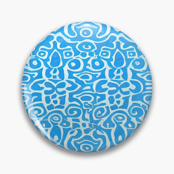 Item preview, Random Geometric Shapes of Circles Swirls Arches Ovals and Abstract Shapes in a Blue and White Pattern      ra designed and sold by deniselynnimage.