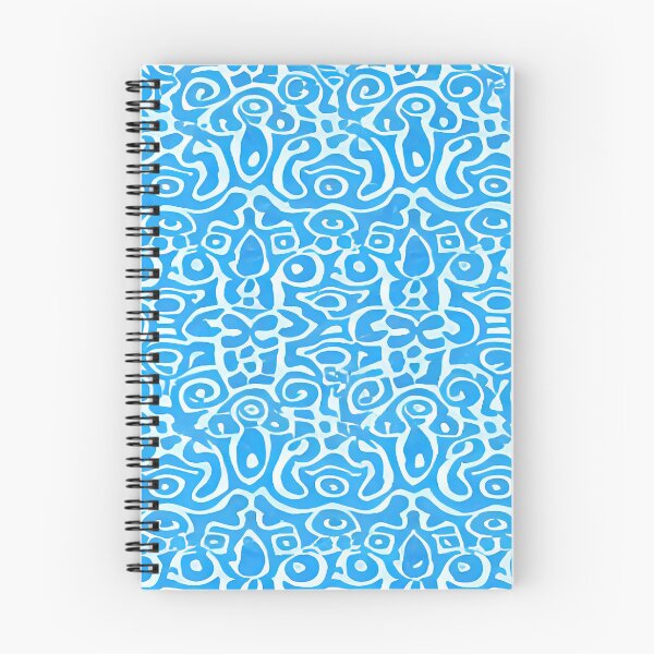 Item preview, Random Geometric Shapes of Circles Swirls Arches Ovals and Abstract Shapes in a Blue and White Pattern      ra designed and sold by deniselynnimage.