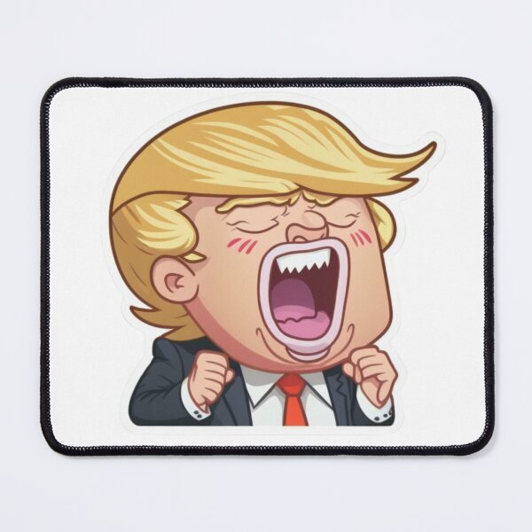 Item preview, Anime Trump: A Shouting Sticker Art designed and sold by kfir marco.