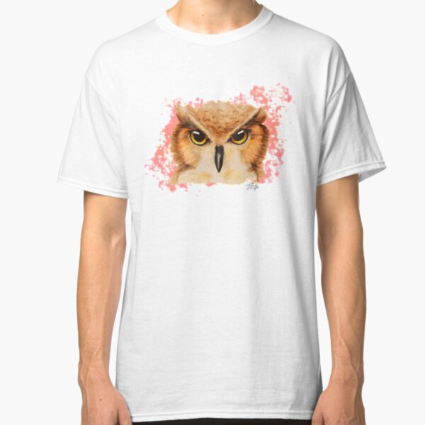 Chouette à l'aquarelle T-shirt classique