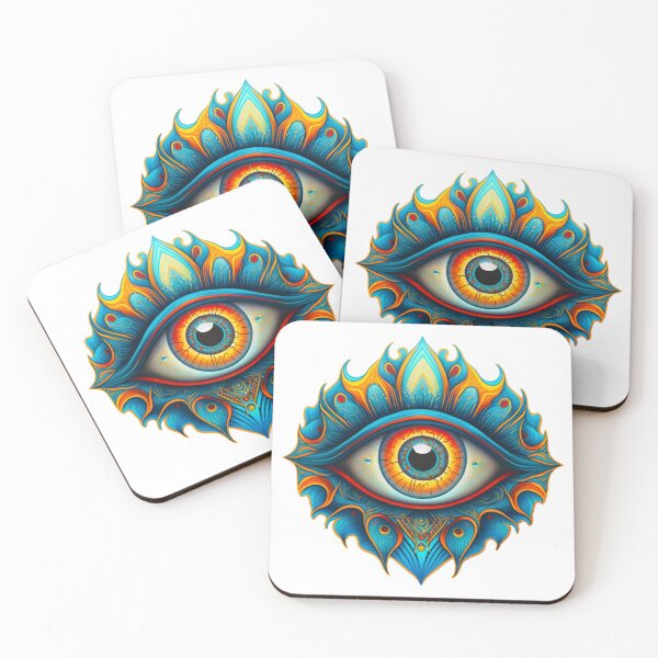 Item preview, psychedelic eye designed and sold by mind-melt-er.