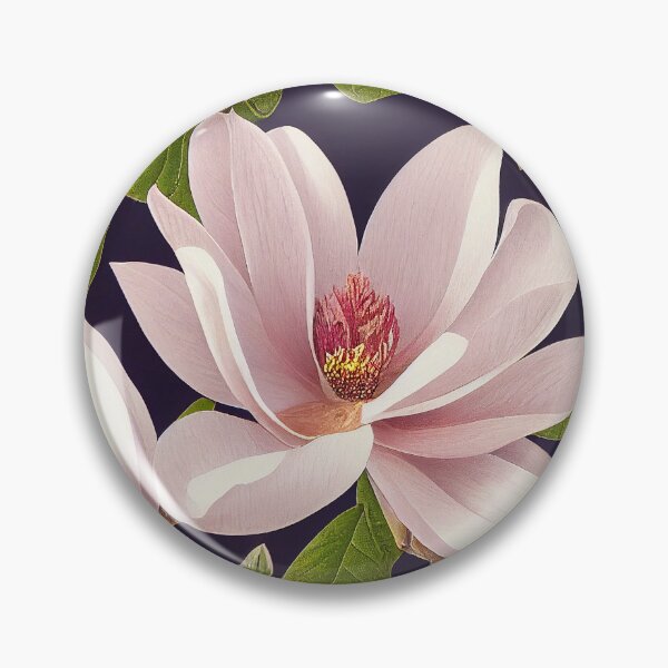 Item preview, Magnolia tree branches, pink flowers, petals, leaves designed and sold by EmeraldeaArt.