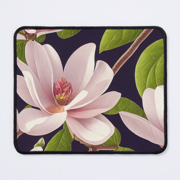 Item preview, Magnolia tree branches, pink flowers, petals, leaves designed and sold by EmeraldeaArt.