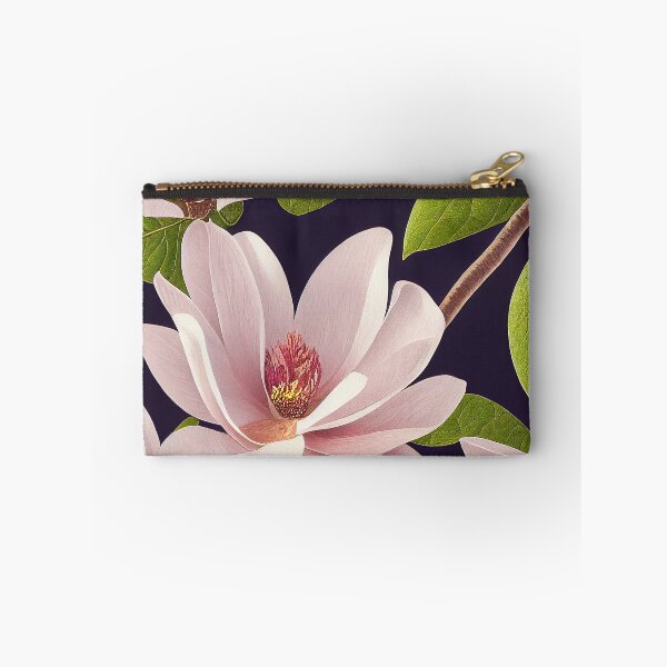 Item preview, Magnolia tree branches, pink flowers, petals, leaves designed and sold by EmeraldeaArt.