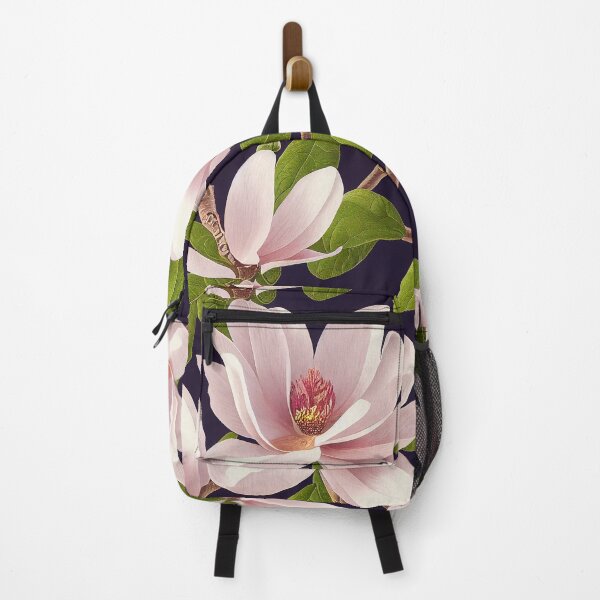 Item preview, Magnolia tree branches, pink flowers, petals, leaves designed and sold by EmeraldeaArt.