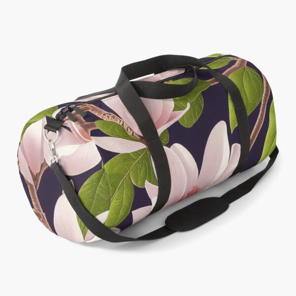 Item preview, Magnolia tree branches, pink flowers, petals, leaves designed and sold by EmeraldeaArt.