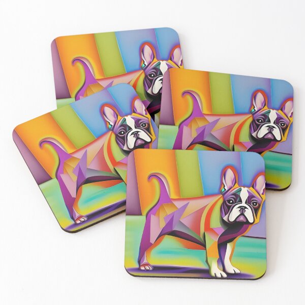Item preview, Colourful Pug Art. Abstract Pug Art. Rainbow Pug Art. Watercolour Pug designed and sold by Doggymadness.