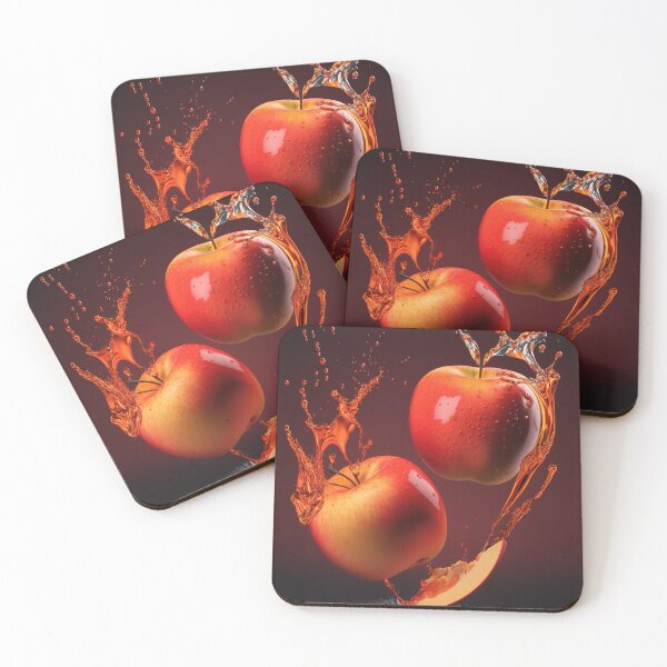 Item preview, Two red apples are splashing into the water printart, wallart 1 designed and sold by jetaiart.