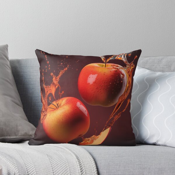 Item preview, Two red apples are splashing into the water printart, wallart 1 designed and sold by jetaiart.