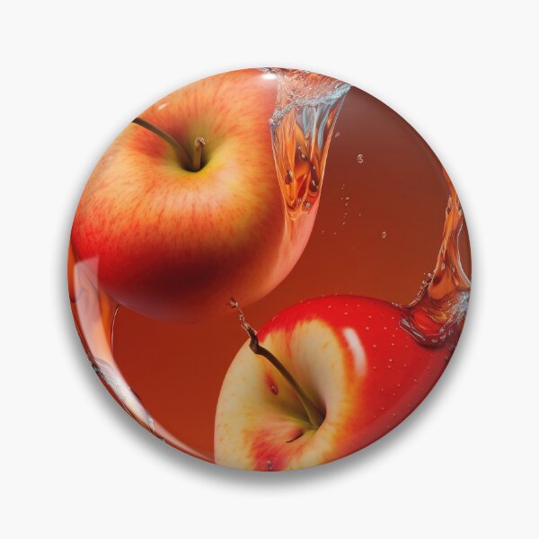 Item preview, Two red apples are splashing into the water printart, wallart 2 designed and sold by jetaiart.