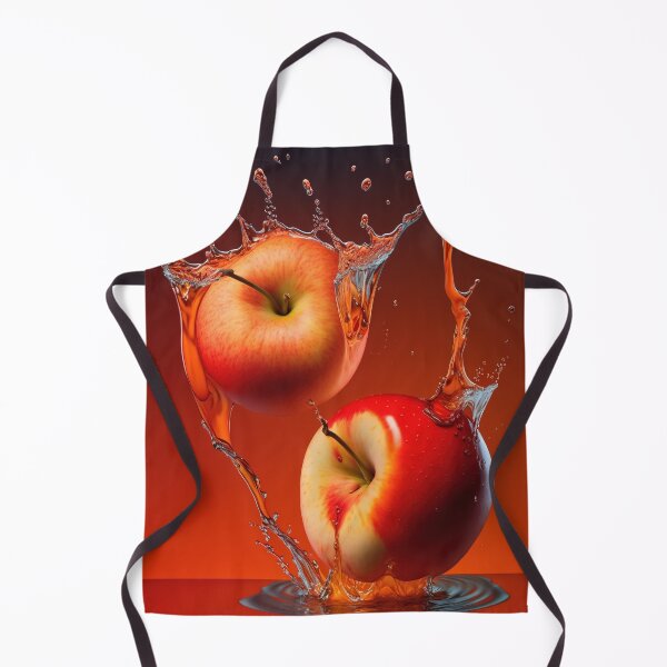 Item preview, Two red apples are splashing into the water printart, wallart 2 designed and sold by jetaiart.