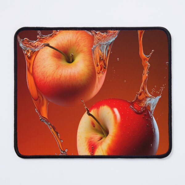 Item preview, Two red apples are splashing into the water printart, wallart 2 designed and sold by jetaiart.