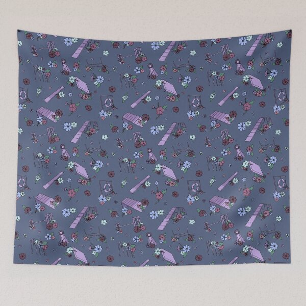 Item preview, Floral Dog Agility Equipment - Dark designed and sold by balti014.