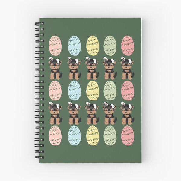 Item preview, Yorkshire Terrier Dog with Bunny Ears and Easter Colorful Eggs Pattern designed and sold by SeasonalDogs.