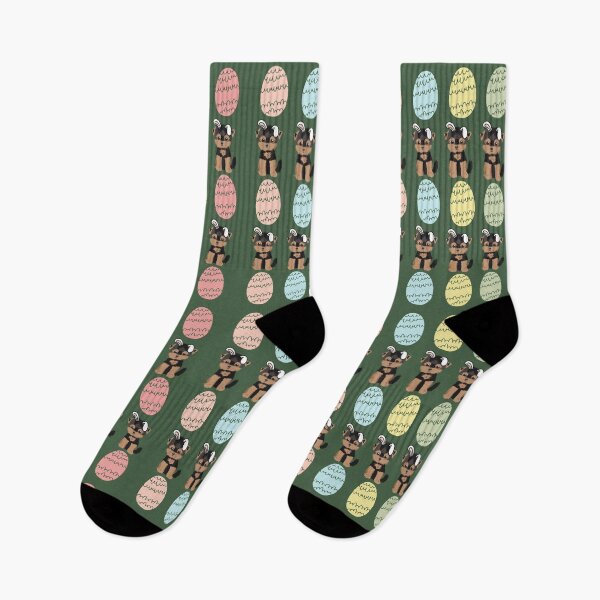 Item preview, Yorkshire Terrier Dog with Bunny Ears and Easter Colorful Eggs Pattern designed and sold by SeasonalDogs.