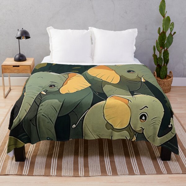 Item preview, Adorable Jungle Elephants designed and sold by ThreadGallery.