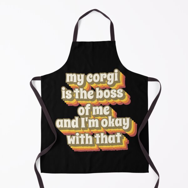 Item preview, My Corgi Is The Boss Of Me And I'm Okay With That Funny Retro Corgi designed and sold by Harmonick-Tees.