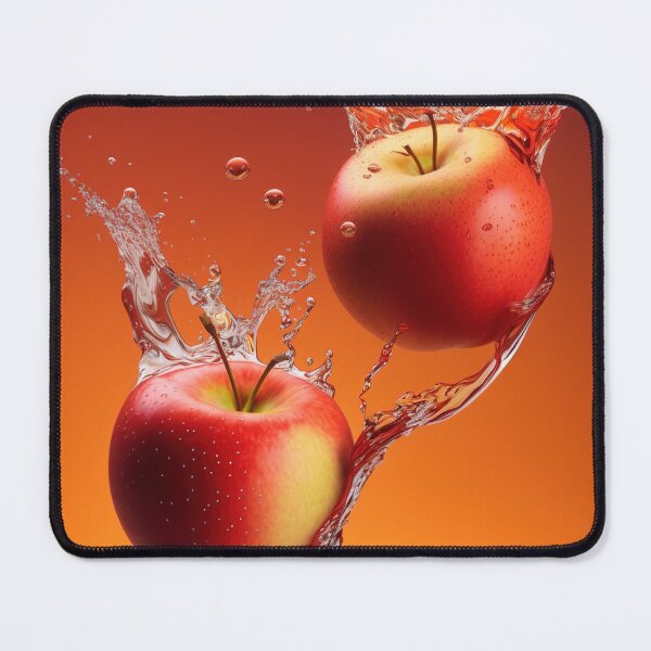 Item preview, Two red apples are splashing into the water printart, wallart 3 designed and sold by jetaiart.