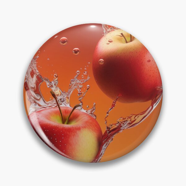 Item preview, Two red apples are splashing into the water printart, wallart 3 designed and sold by jetaiart.
