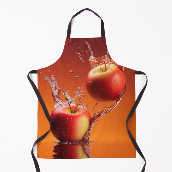 Item preview, Two red apples are splashing into the water printart, wallart 3 designed and sold by jetaiart.