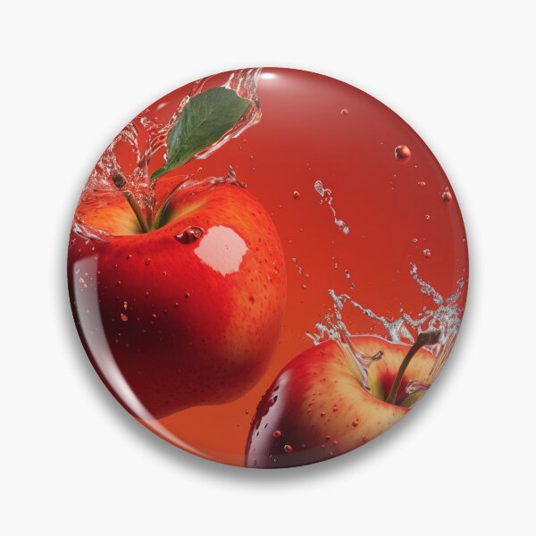 Item preview, Two red apples are splashing into the water printart, wallart 4 designed and sold by jetaiart.