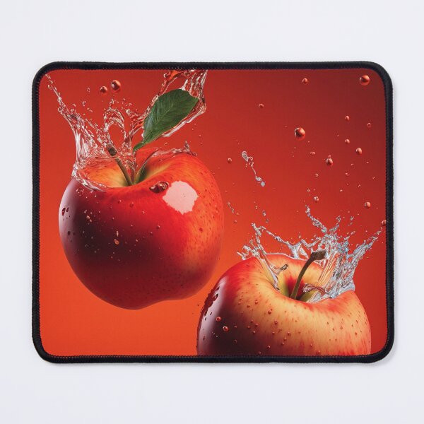 Item preview, Two red apples are splashing into the water printart, wallart 4 designed and sold by jetaiart.