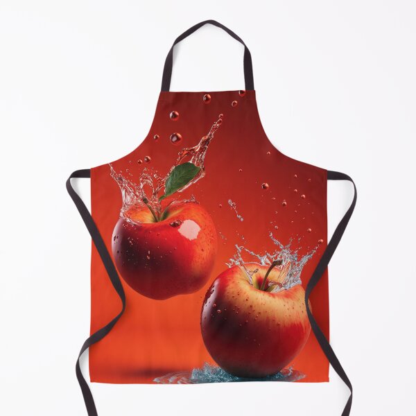 Item preview, Two red apples are splashing into the water printart, wallart 4 designed and sold by jetaiart.