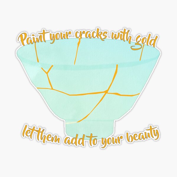 Kintsugi Bowl Sticker Japanese Bowl Sticker Sticker Waterproof Sticker  Stickers for Hydroflask 