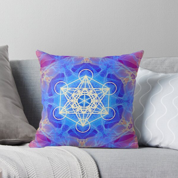 Item preview, Blue Red Yellow Flame Metatron Cube  Mandala designed and sold by Shapes-Mania.