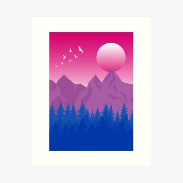 Item preview, Bisexual Art Landscape designed and sold by Pridish.