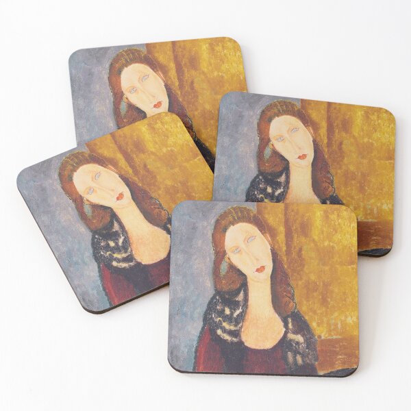 Item preview, Jeanne Hebuterne woman portrait by Amedeo Modigliani designed and sold by VintageArchive.