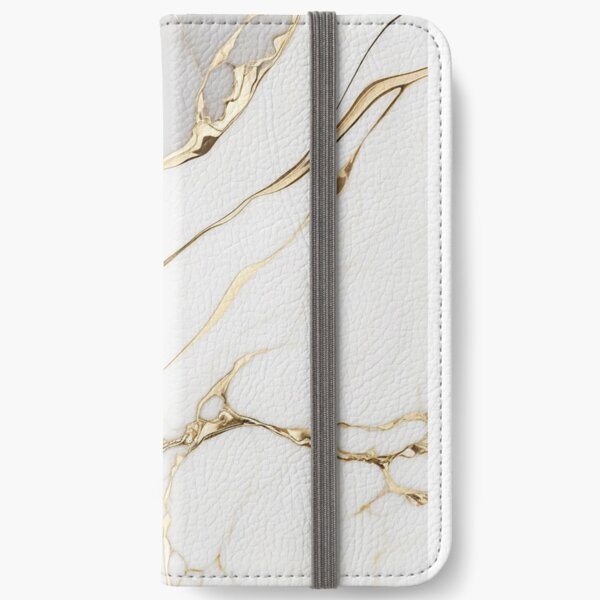 marble texture_grey and white iPhone Wallet