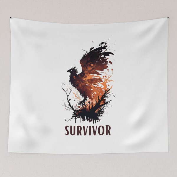 Item preview, Survivor - Phoenix Rising From the Ashes designed and sold by ShadowAndSlate.