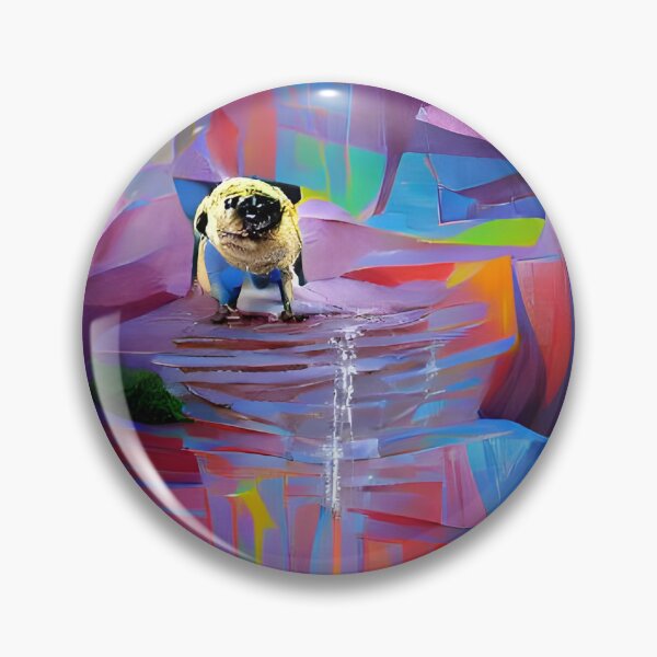 Item preview, Abstract Pug Art. Rainbow Pug Art. Pug Art.  designed and sold by Doggymadness.