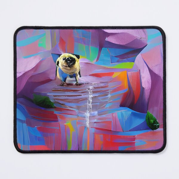 Item preview, Abstract Pug Art. Rainbow Pug Art. Pug Art.  designed and sold by Doggymadness.