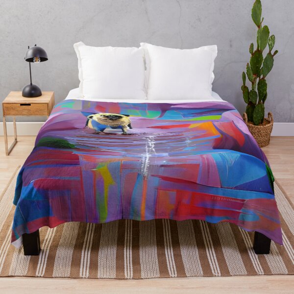 Item preview, Abstract Pug Art. Rainbow Pug Art. Pug Art.  designed and sold by Doggymadness.