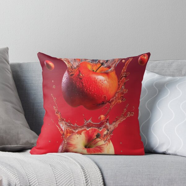 Item preview, Two red apples are splashing into the water printart, wallart 5 designed and sold by jetaiart.