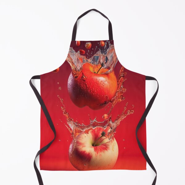 Item preview, Two red apples are splashing into the water printart, wallart 5 designed and sold by jetaiart.