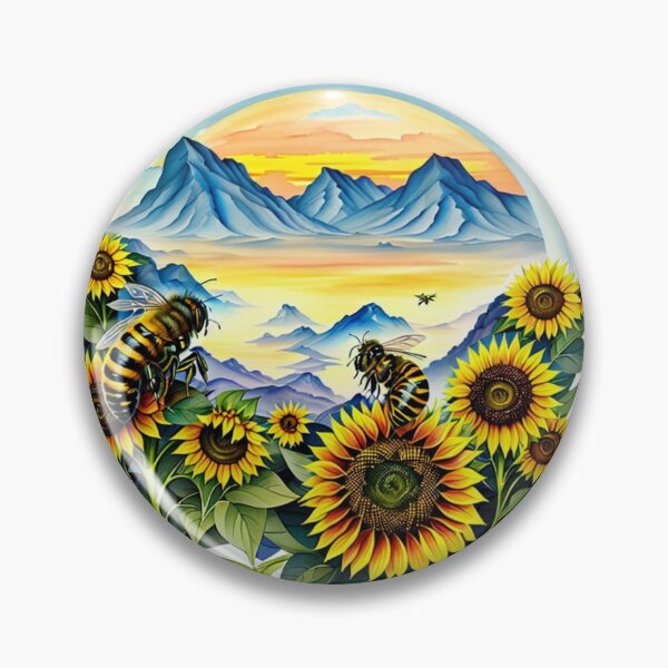 Item preview, Bee On A Sunflower designed and sold by letsgetinspired.