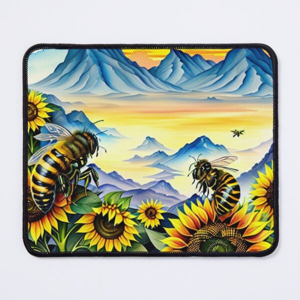 Item preview, Bee On A Sunflower designed and sold by letsgetinspired.