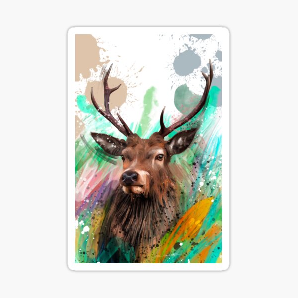 Item preview, Stanley The Stag Street Art Painting designed and sold by TheArtWarehouse.