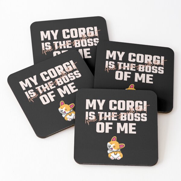 Item preview, My Corgi Is The Boss Of Me And I'm Okay With That Funny Corgi designed and sold by Harmonick-Tees.